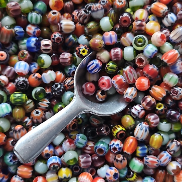 Artisan Jewelry - 🚫FOR DAWN🚫3 Oz. Vintage Chinese Colorful Glass Millifiore Beads